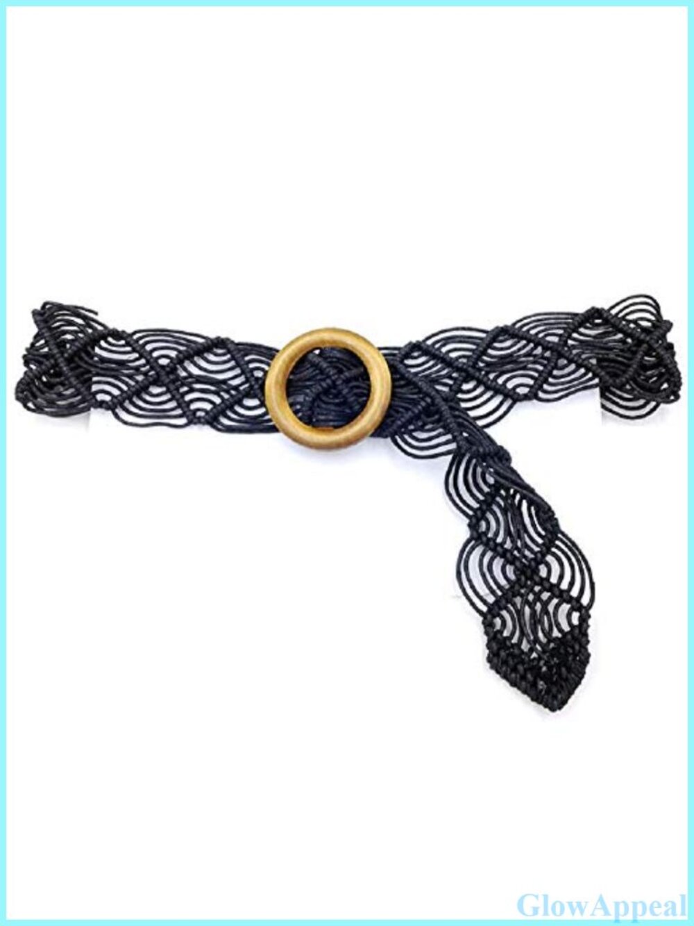 Bohemian Rope Braid Waist Belt Rectangular Buckle Dress Accessory